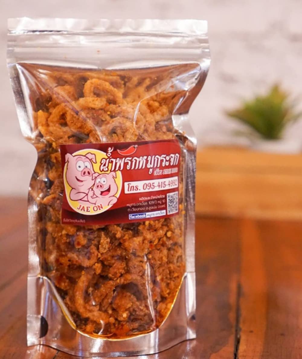Revada 1x130g Thai Crispy Pork Snack Chili Onion Garlic Fried Less Spicy Savory Food Meal Product Quality of Thailand Flavor: Normal Spicy No