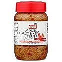 Badia Minced Garlic & Red Chili Pepper 8 oz - Spicy Savory Blend with Garlic and Crushed Red Pepper Flakes