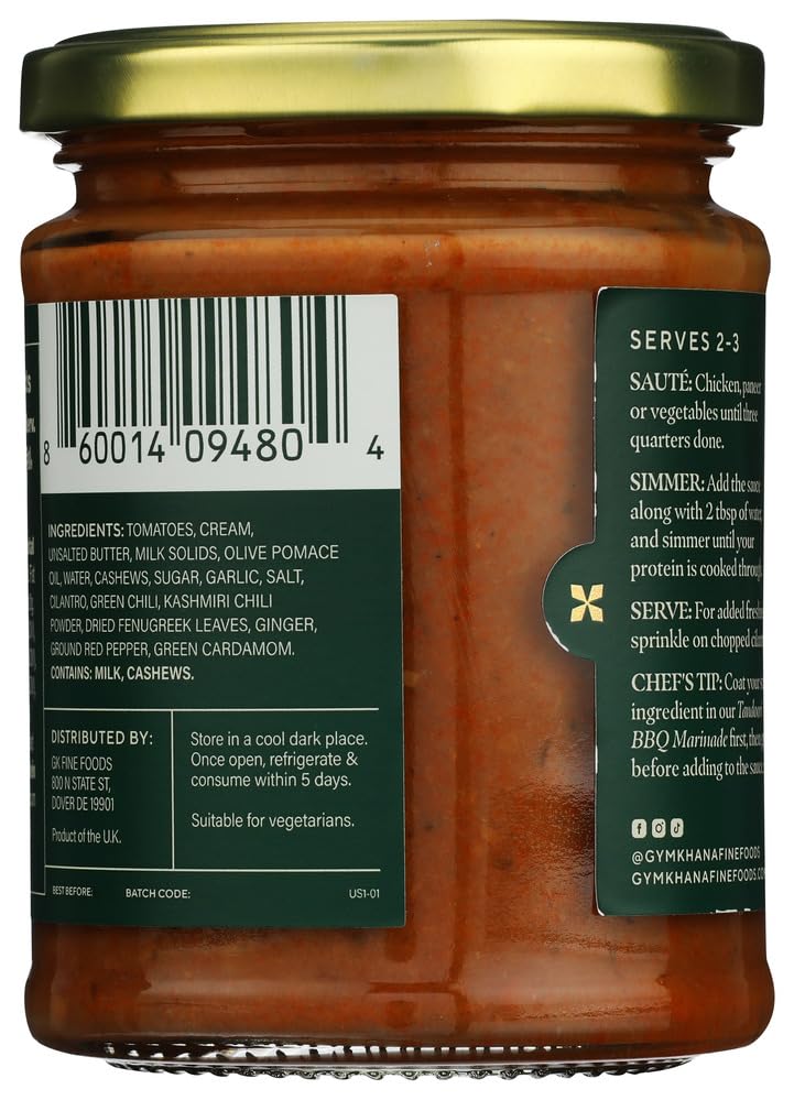 Gymkhana Butter Masala Cooking Sauce, 10 FZ