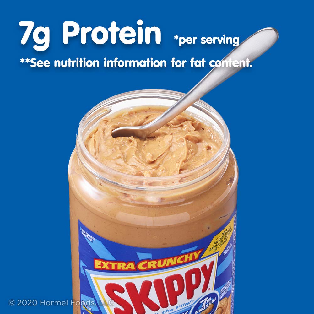 SKIPPY Chunky Peanut Butter, Crunchy Peanut Butter, Twin Pack, 40oz Jars