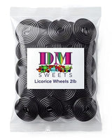 Black Licorice Wheels Candy 2 lb Bag - Soft Chewy Classic Twists Bulk Retro Snack Treats. Approximately 80 Wheels per Bag