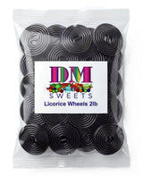 Black Licorice Wheels Candy 2 lb Bag - Soft Chewy Classic Twists Bulk Retro Snack Treats. Approximately 80 Wheels per Bag