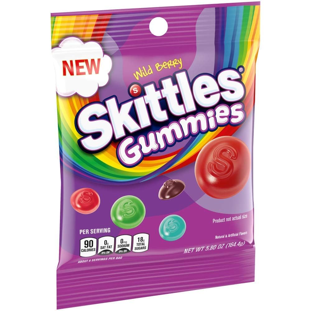 Skittles Gummies Variety Pack (Sour, Original, & Wild Berry) (Pack of 12) Variety Pack