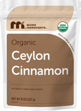 Micro Ingredients Organic Ceylon Cinnamon Powder, 8 oz | Sri Lanka Source | True Cinnamon for Spice & Seasoning | Great for Baking, Cooking, & Drinks