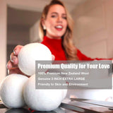 LEVIBASIC Wool Dryer Balls 6 Pack XL, Genuine New Zealand Wool to Core, 100% Organic Fabric Softener Alternative, Baby Safe & Chemical Free, Reduce