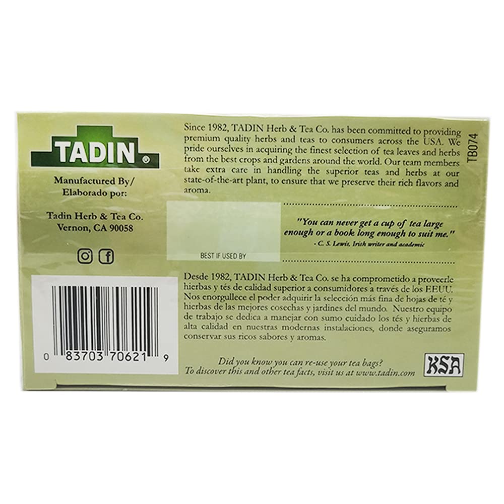Tadin Aloe Vera Cactus Tea. Caffeine Free. 24 Tea Bags. 1.52 oz. Pack of 3