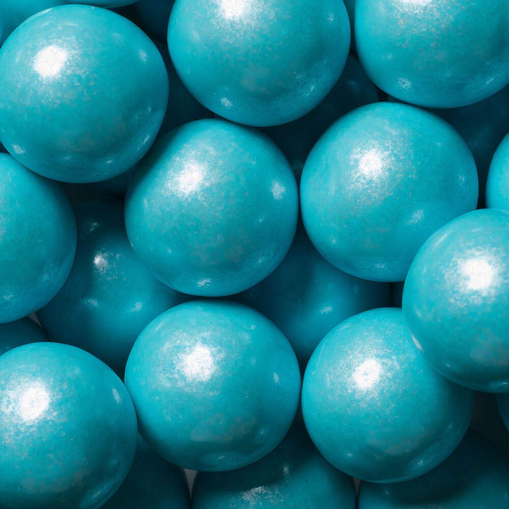 Color It Candy Shimmer Powder Blue 1 inch Gumballs 8 Ounce Peg Bag - Perfect For Table Centerpieces, Weddings, Birthdays, Candy Buffets, & Party