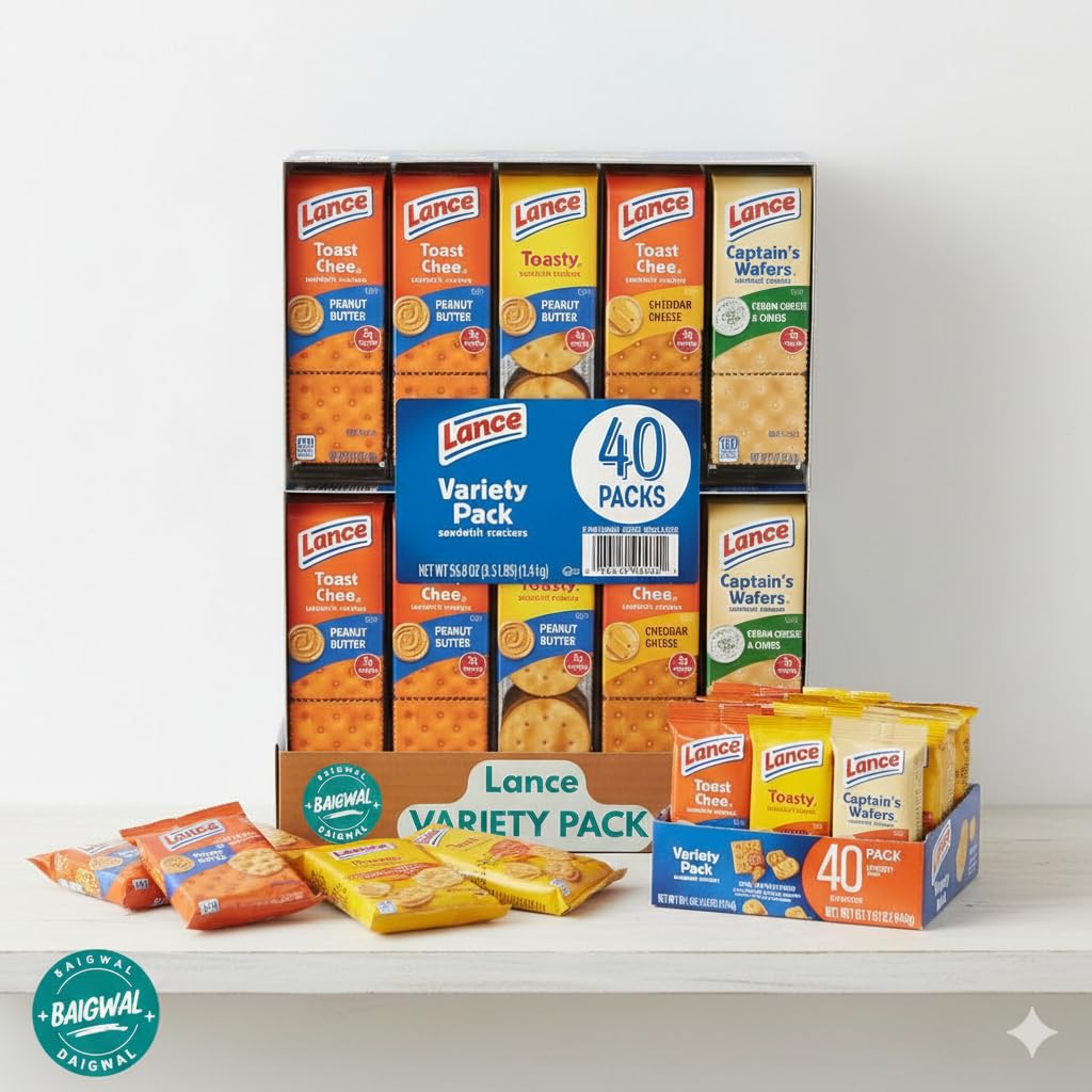 Lance Sandwich Crackers Variety Pack, 40 Count