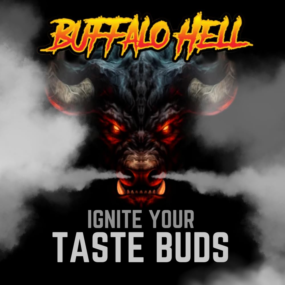 World's Best New Buffalo Hot Sauce! Golden Chile Winner Best Product for 2025! Hellfire Buffalo Hell - Made with Real Butter & Honey. Carolina Reapers