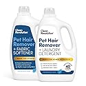 Clean Revolution Pet Hair Remover for Laundry 2-Pack - Dog & Cat Hair Remover Laundry System, Enzyme Laundry Detergent & Fabric Softener, Odor