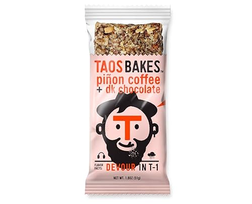 TAOS BAKES Pinon Coffee & Dark Chocolate Snack Bar, 1.8 OZ