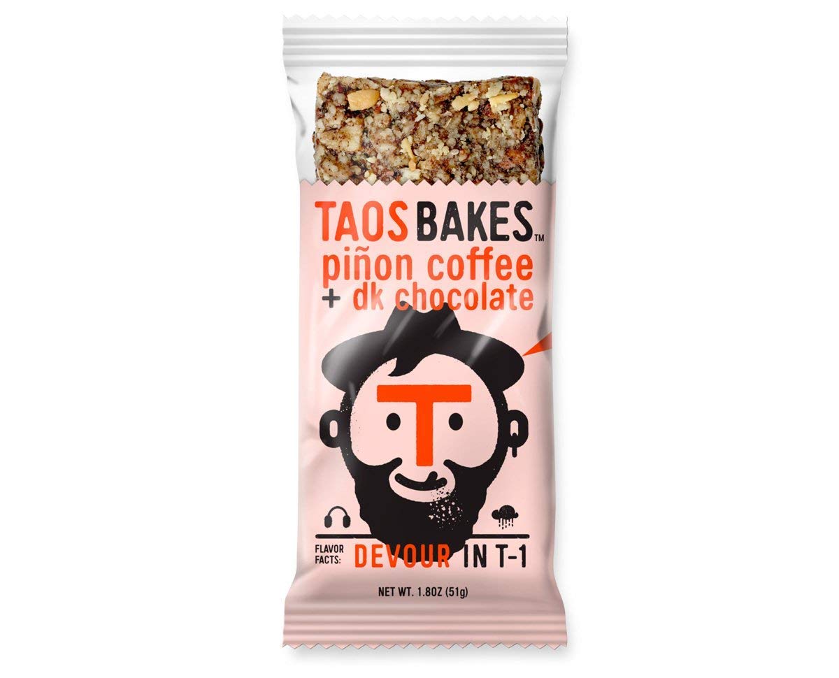 TAOS BAKES Pinon Coffee & Dark Chocolate Snack Bar, 1.8 OZ