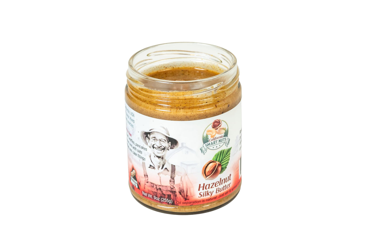 Smart Nuts Hazelnut Nut Butter - Roasted Hazelnuts with Honey & Tahini, Creamy Artisan Spread, 9 oz