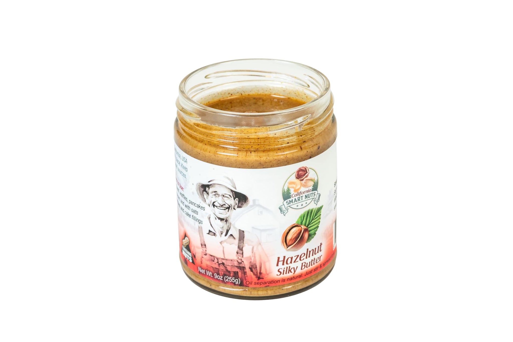 Smart Nuts Hazelnut Nut Butter - Roasted Hazelnuts with Honey & Tahini, Creamy Artisan Spread, 9 oz