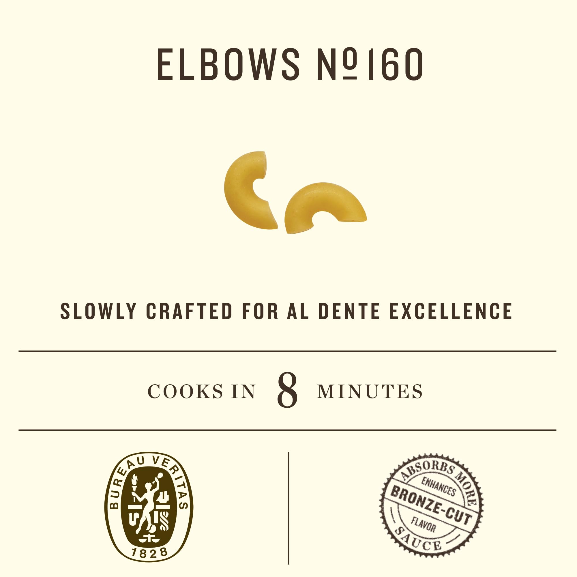 Rummo Elbows Pasta N.160 - Elbow Macaroni Pasta Noodles, Elbow Noodles, Durum Wheat Pasta, Italian Pasta, Dry Pasta - 16 Ounce (Pack of 1)