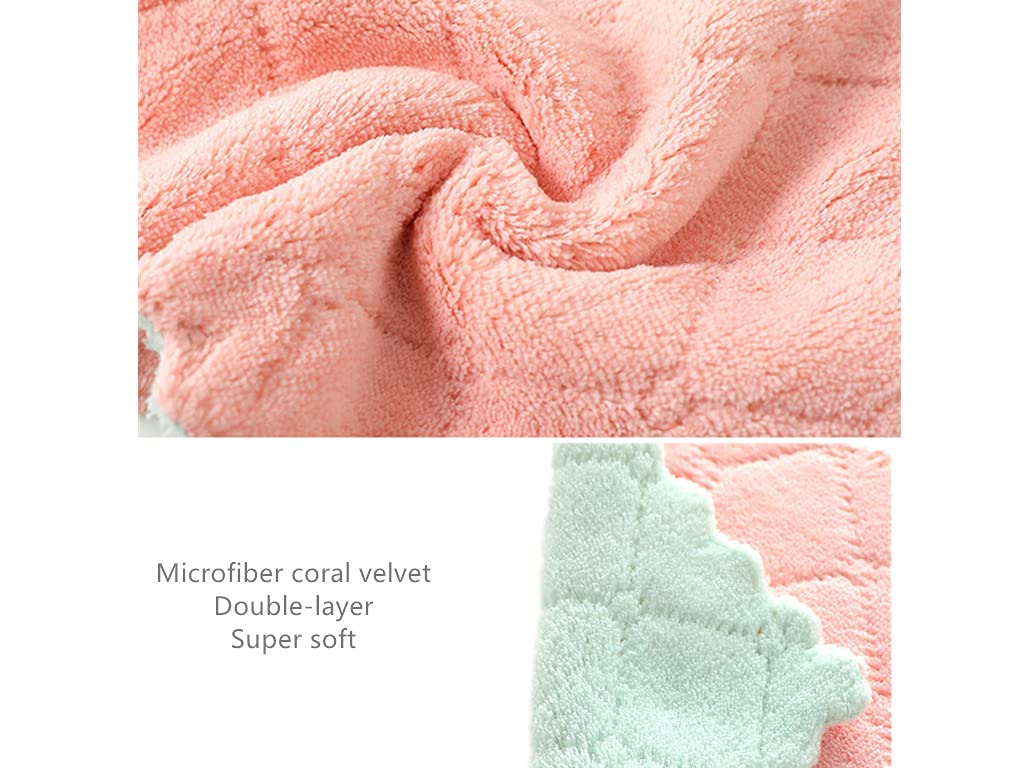 yaocoral 15 Pack Microfiber Cleaning Cloth Double-Sided Kitchen Towel Dish Towels Lint Free Cleaning Rags Reusable Microfiber Dish Cloths Dish Rags