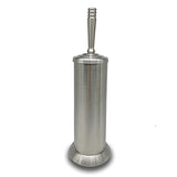 Indecor Home Brushed Nickel Toilet Bowl Brush with Holder, Durable Bathroom Cleaning Tool, Modern Design for Easy Toilet Maintenance, Bathroom Cleaner