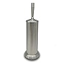 Indecor Home Brushed Nickel Toilet Bowl Brush with Holder, Durable Bathroom Cleaning Tool, Modern Design for Easy Toilet Maintenance, Bathroom Cleaner
