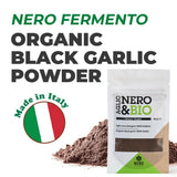 Nero Fermento Organic Black Garlic Powder, 30gr - Produced by Natural Fermentation of “Voghiera Garlic” bulbs. Vegan (Pack of 2)