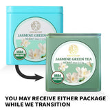 Essencesip Organic Jasmine Green Tea Loose Leaf, 4oz Tin - Scented 5x with 6,000 Fresh Jasmine Blossoms, Low Caffeine, Antioxidant-Rich