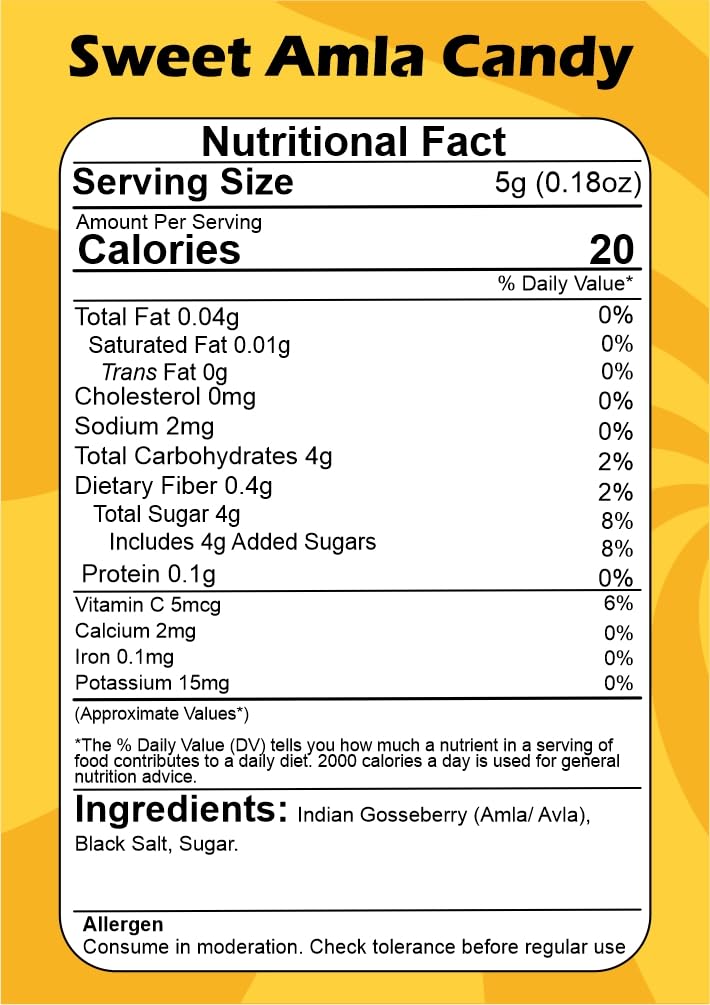 SMIBZE Natural Sweet Amla Candy 150 GM (Pack of 1) SMIBZE