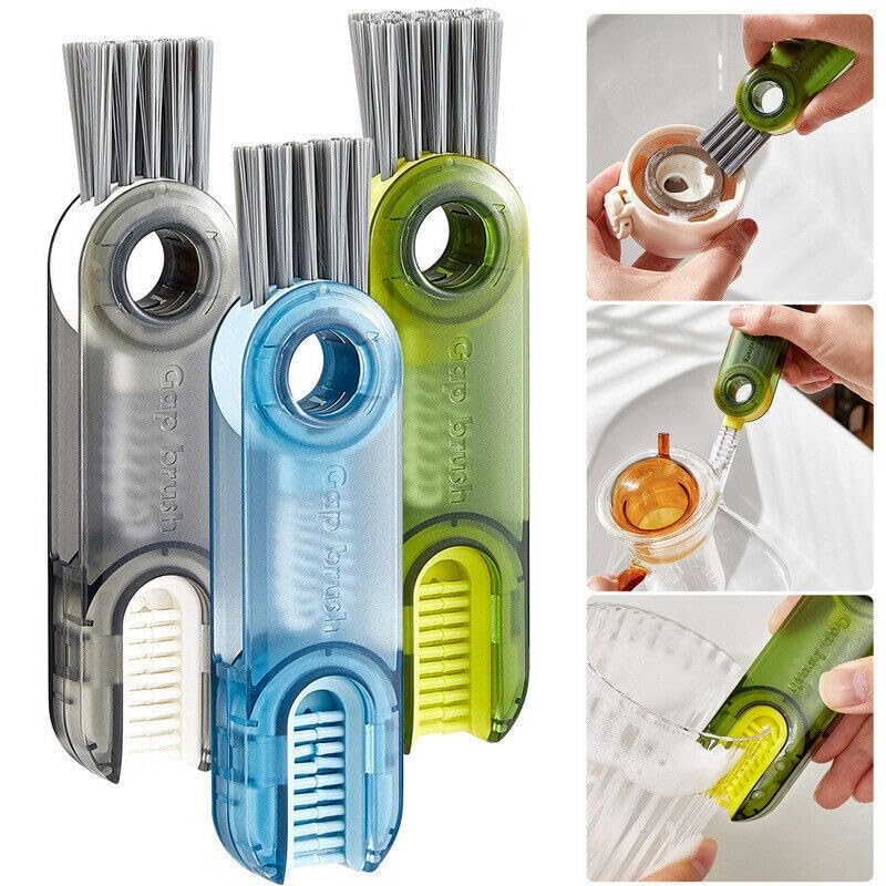 LinaLife 3pcs Cup Lid Brush Straw Cleaner Tools Multi-Functional Cleaning Brush Clean Multifunctional Cleaning Brush, Tiny Bottle Straw Cleaner Tools