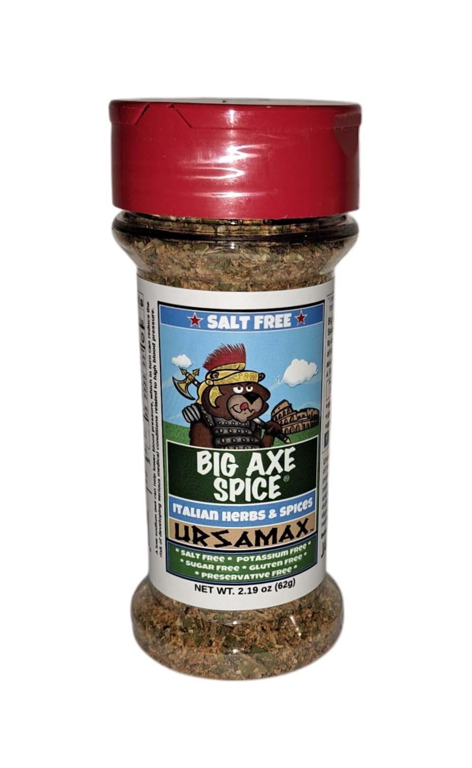 Big Axe Spice URSAMAX - Italian/Mediterranean Seasoning Salt Free, Gluten Free, Sugar Free, Preservative Free - Vegetarian - Vegan - Kosher & Halal