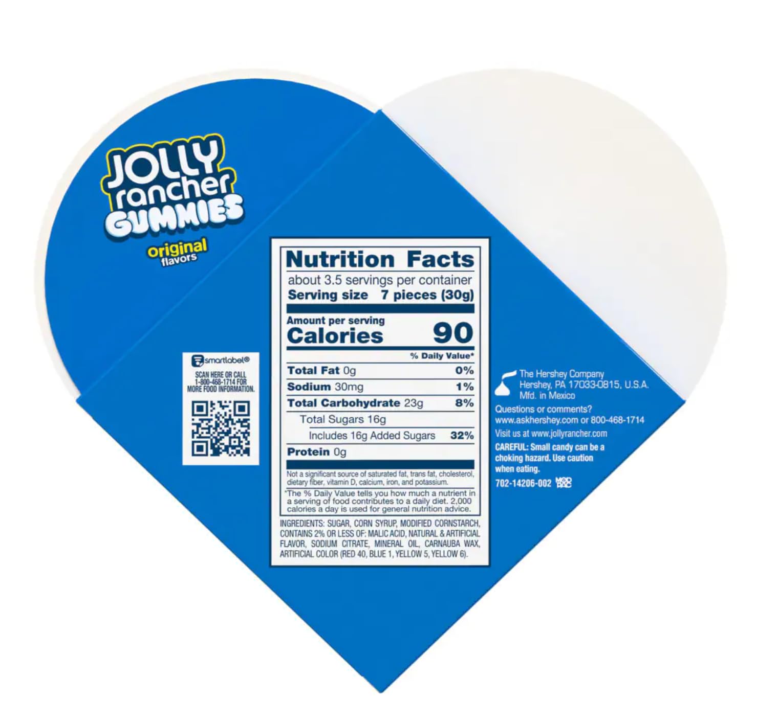 Jolly Rancher Valentine's Day Gummies - Heart Shaped Box - Pack of 2 - Delicious Classic Taste - Great for Giving that Special Someone