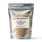 SavorSatch Ground Cardamom Powder - 4 oz Stand-Up Resealable Pouch | Fresh Green Cardamom | Certified Kosher, Non-GMO | Aromatic Spice for Baking