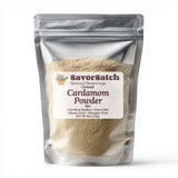SavorSatch Ground Cardamom Powder - 4 oz Stand-Up Resealable Pouch | Fresh Green Cardamom | Certified Kosher, Non-GMO | Aromatic Spice for Baking