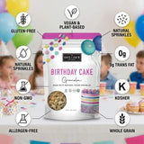 Safe And Fair Food Company Granola Birthday Cake 12 oz - Granola Mix - Organic Cereal - Kind Granola-Cereal Alternative - Pack of 6
