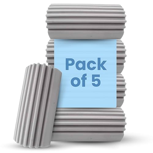 Gadgetime USA Damp Clean Duster for Cleaning - Pack of 5 - Reusable Household Duster Sponge for Blinds, Glass, Baseboards, Vent, Mirrors, Cobweb