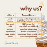 AussieBlends Vanilla Plus Soft Serve Mix, ideal for Milkshakes, Sundaes, and Frozen Desserts | 2-Pack, Imported