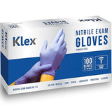 Klex Nitrile Exam Gloves - Medical Grade, Powder Free, Rubber Latex Free, Disposable Examination Grade Glove, Strong Food Safe, Lavender M Medium, 3
