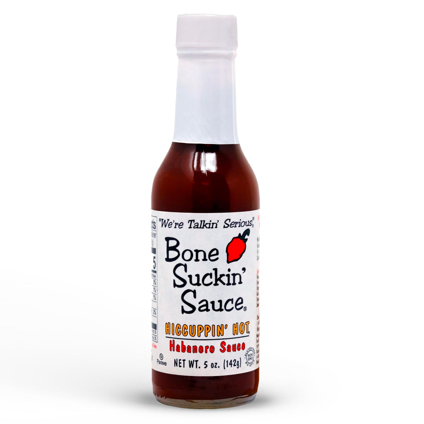 Bone Suckin' Hiccuppin' Hot Habanero Sauce - 5 oz. - Mother Nature's Habanero Heat Infusion - Perfect on All Foods
