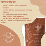 Amazing Chai Herbal Tea - Rooibos, Cinnamon, Ginger, Cardamom & Cloves - Caffeine-Free Spiced Blend for Digestive Comfort & Calm Balance - 3 oz Loose