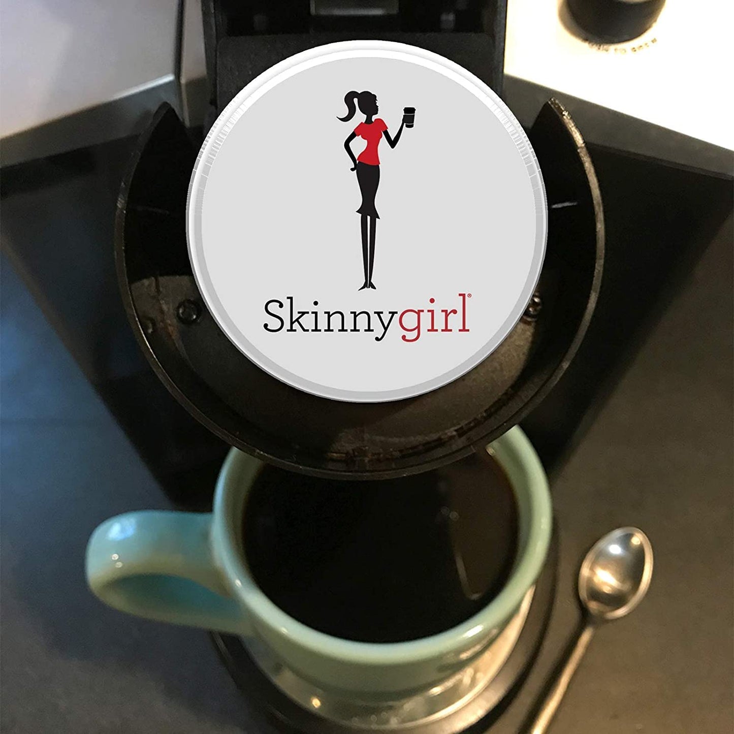 Skinnygirl Flavored Coffee Pods, Single Serve Coffee for Keurig K Cups Machines, 24 Count Americano Espresso Roast and 24 Count Half-Caff Reduced