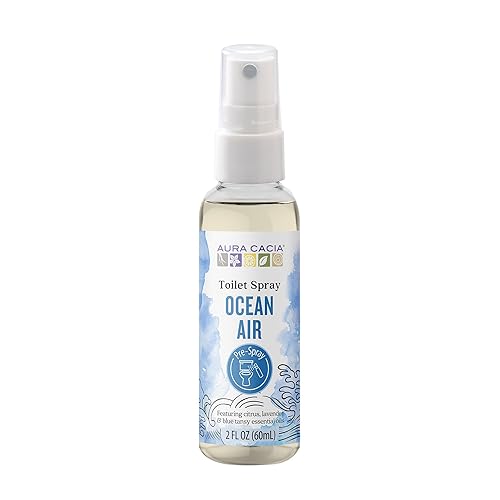 Aura Cacia Ocean Air Toilet Spray 2 Fl. oz. - Light Aroma, No Synthetic Fragrances