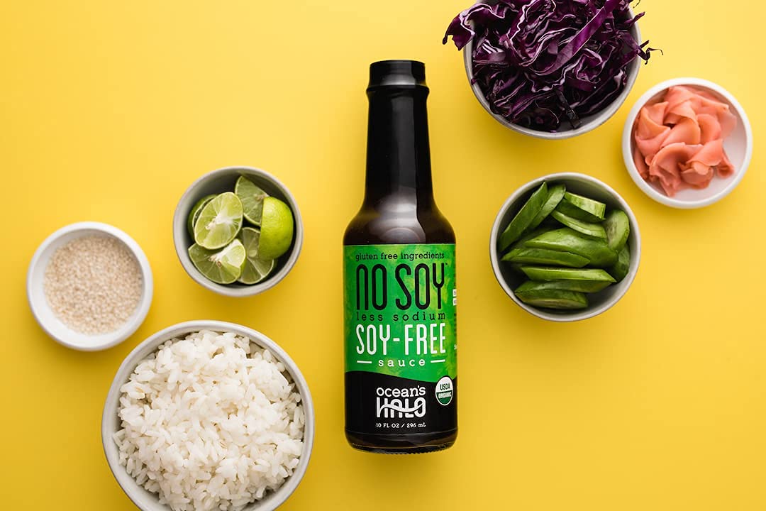 2 bottles of Less Sodium NoSoy (soy-free) sauce by Ocean's Halo