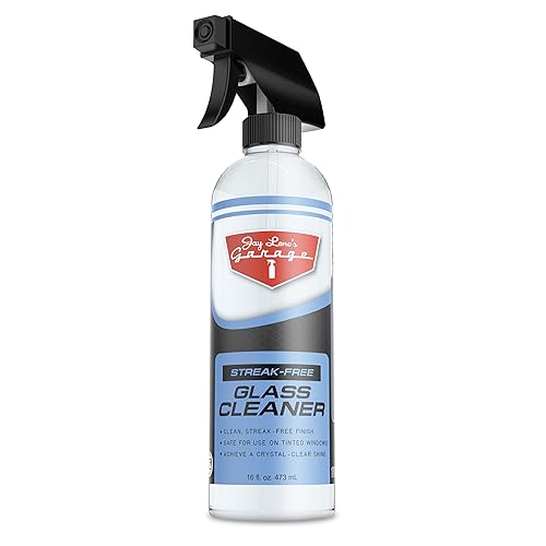 Jay Leno's Garage Glass Cleaner Spray - Streak-Free Auto Glass Cleaner for Cars, Automotive Window Cleaner for Car Windows, Windshields & Mirrors