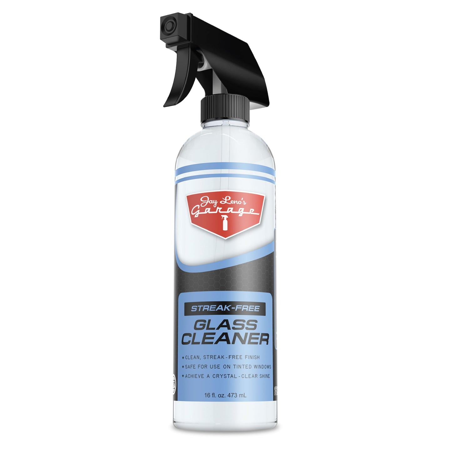 Jay Leno's Garage Glass Cleaner Spray - Streak-Free Auto Glass Cleaner for Cars, Automotive Window Cleaner for Car Windows, Windshields & Mirrors