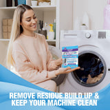 iFLO Washing Machine Cleaner Tablets - Powerful Washer Machine Cleaning and Deodorizer Tablets for Front Load, Top Load, and High-Efficiency Washer