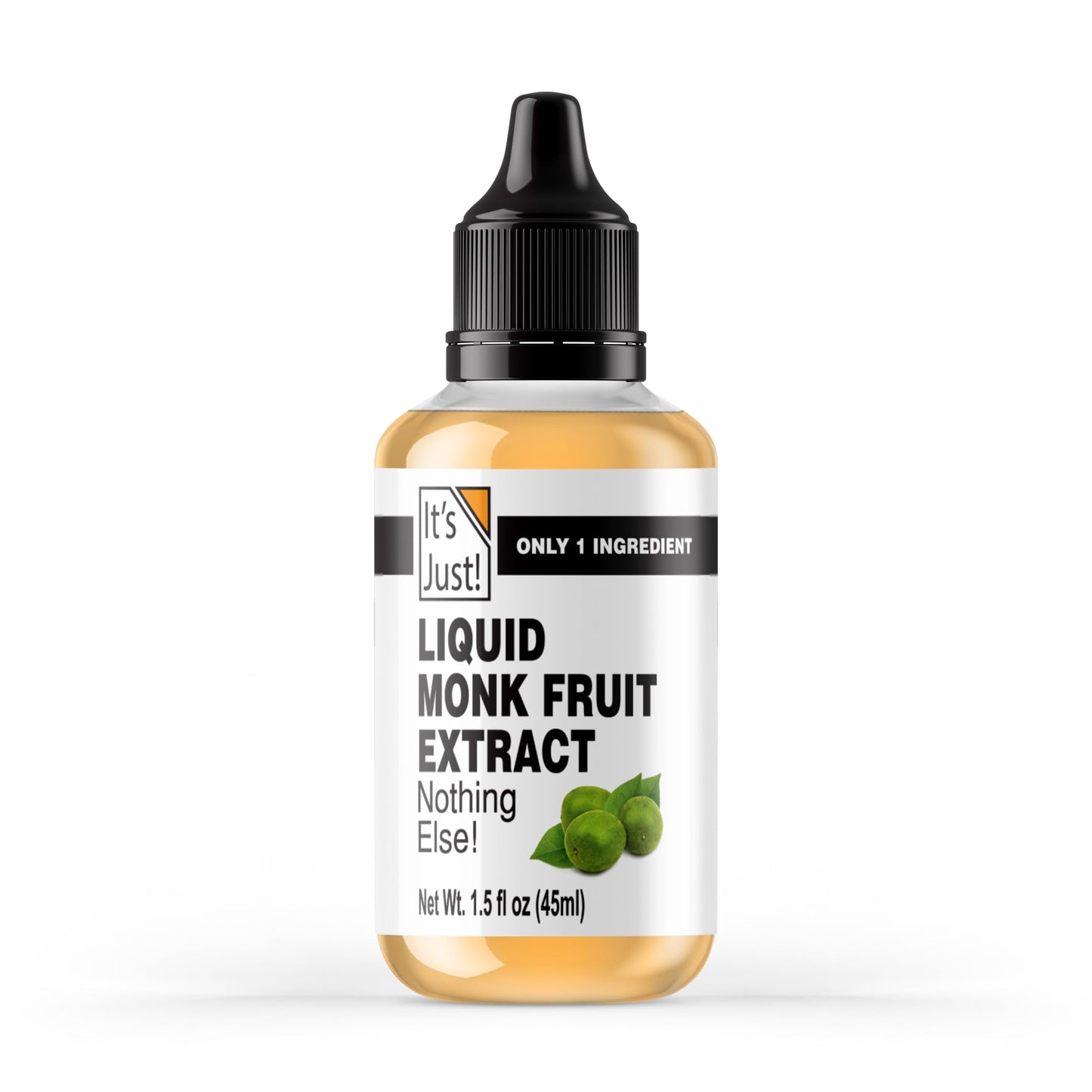 It's Just! Liquid Monk Fruit Extract - No Erythritol, Non-GMO, No Fillers, Keto - 1.5 fl oz