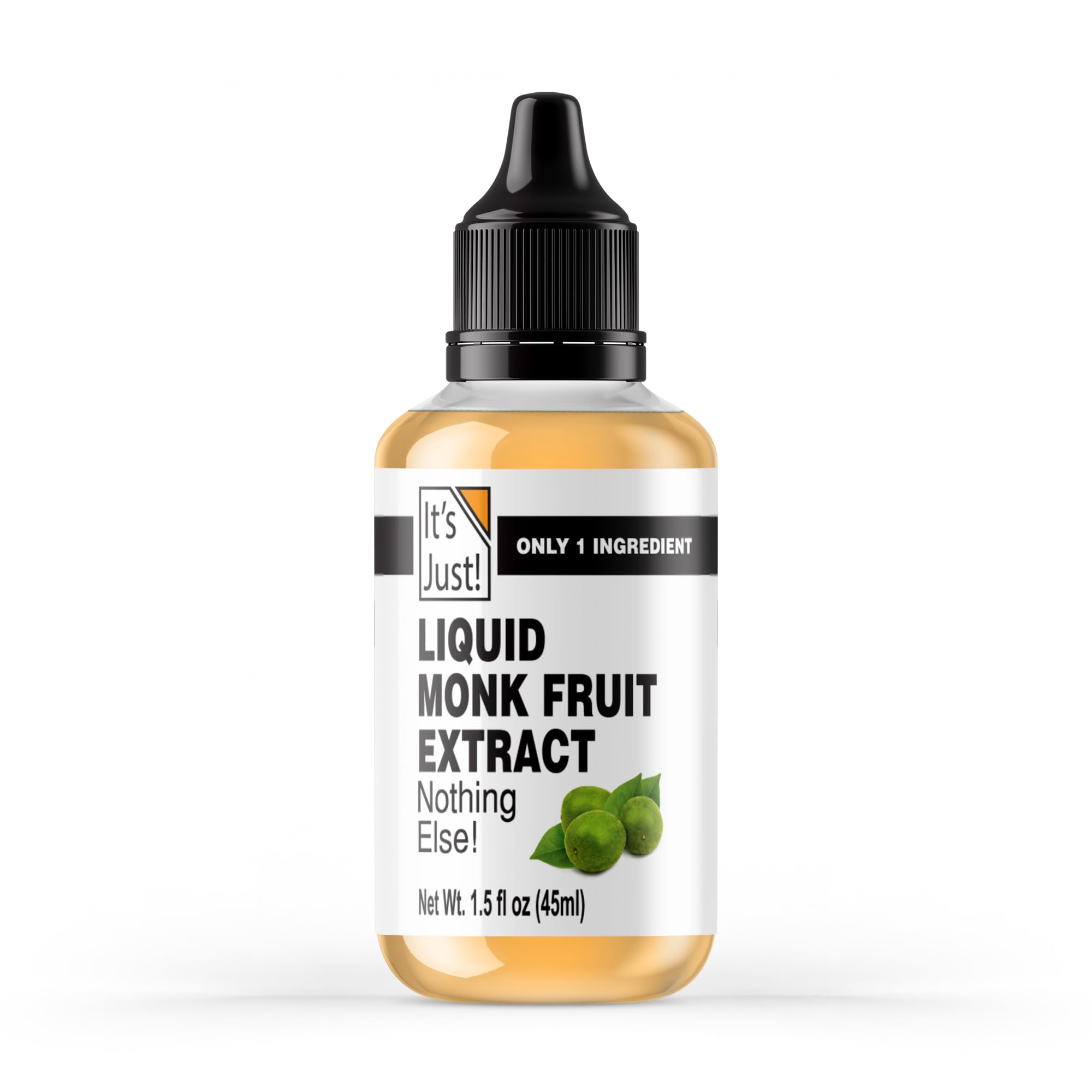 It's Just! Liquid Monk Fruit Extract - No Erythritol, Non-GMO, No Fillers, Keto - 1.5 fl oz