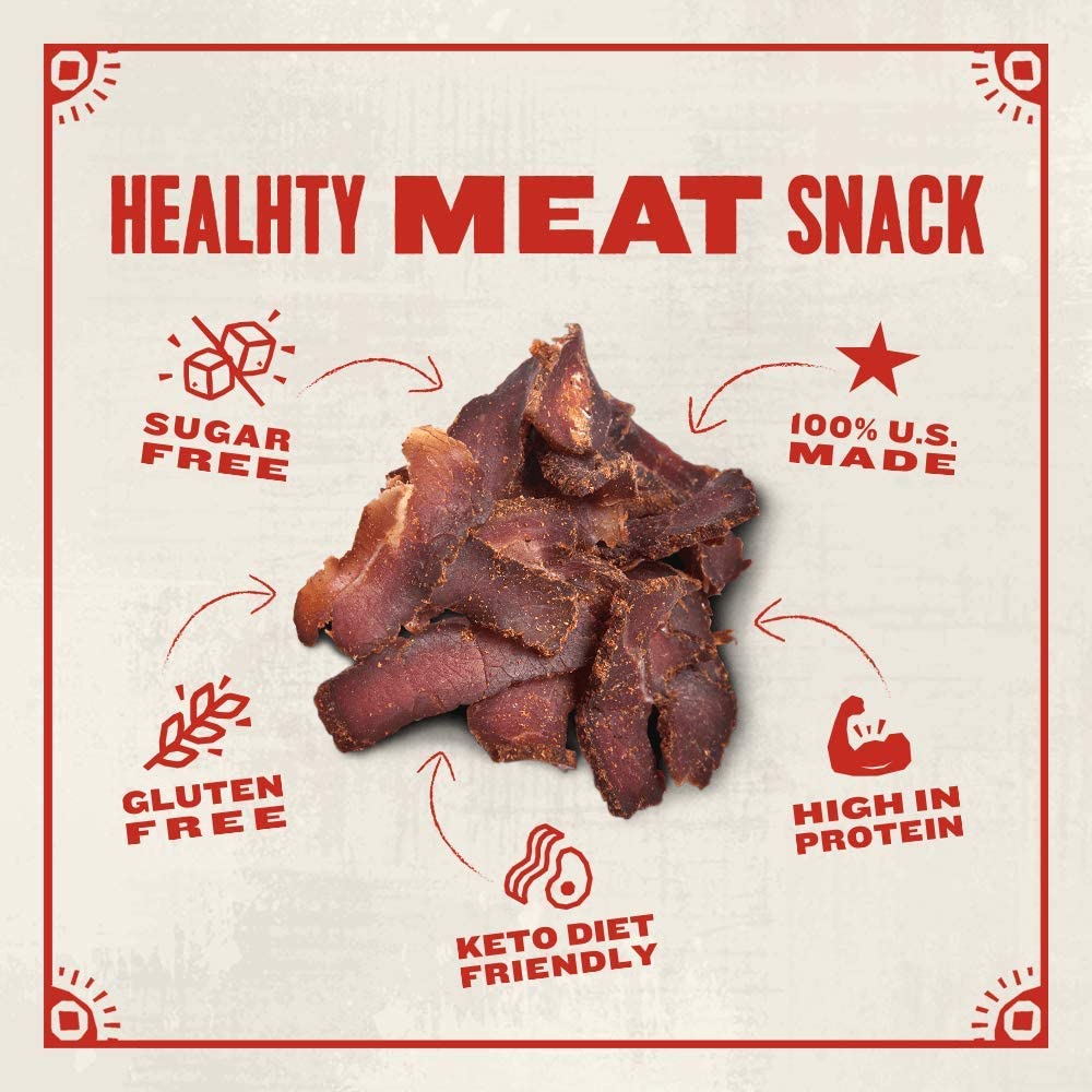 Made by True Beef Sliced Bites Ultimate Variety (2 Ounce, Pack of 5) - All Natural, Zero-Sugar True Jerky Biltong - High Protein, Keto, Paleo & Whole