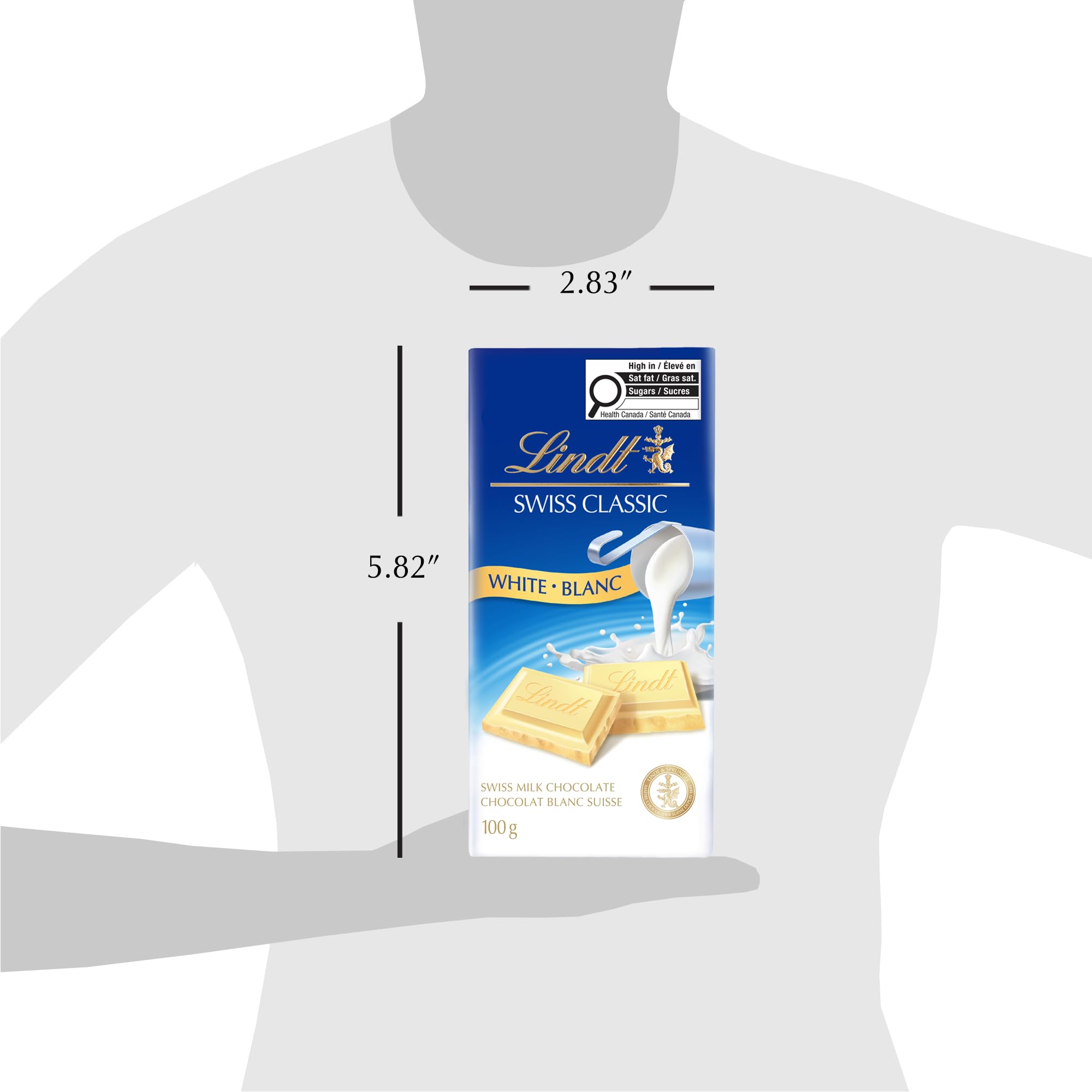 Lindt Choc Bar Swiss Wht, 3.5 oz