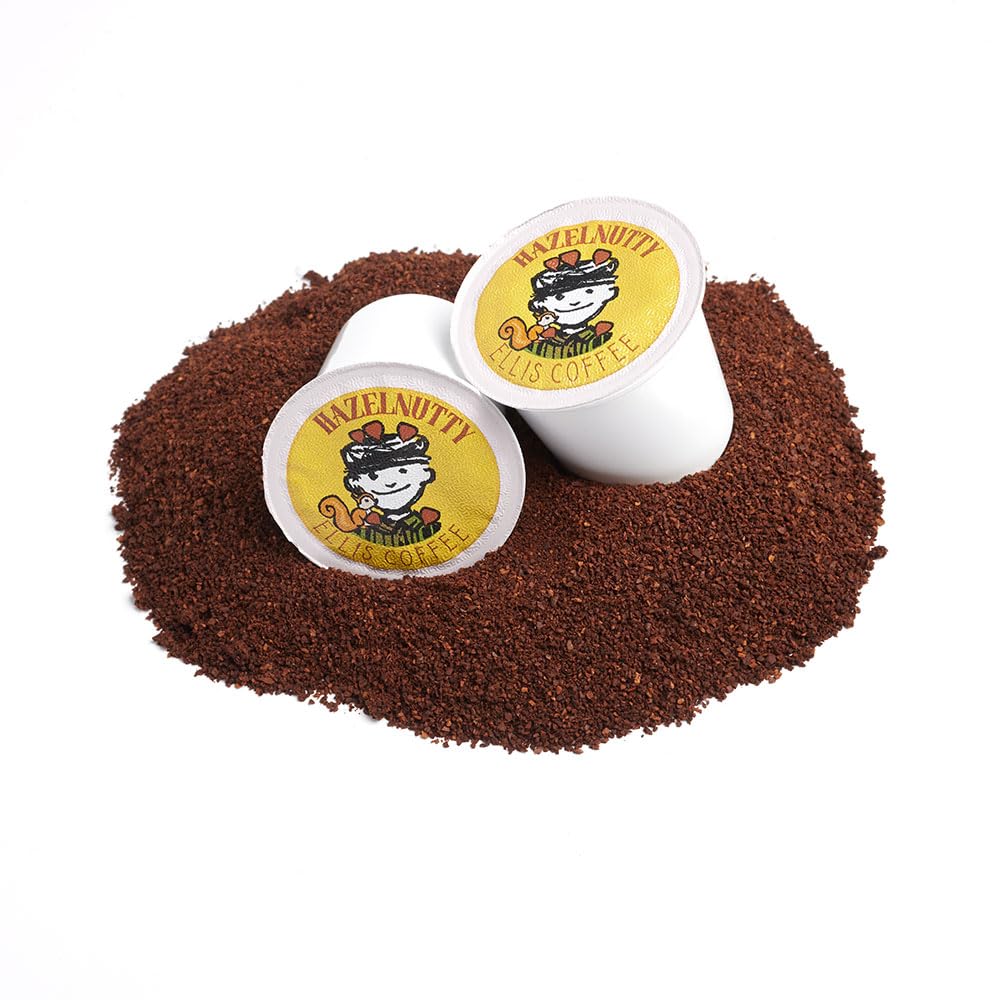 Ellis Coffee - Hazelnutty - Hazelnut Flavored Single Serve Coffee Pods - For Use in Most K-cups and Keurig 2.0 Brewers - 24 Coffee Pods