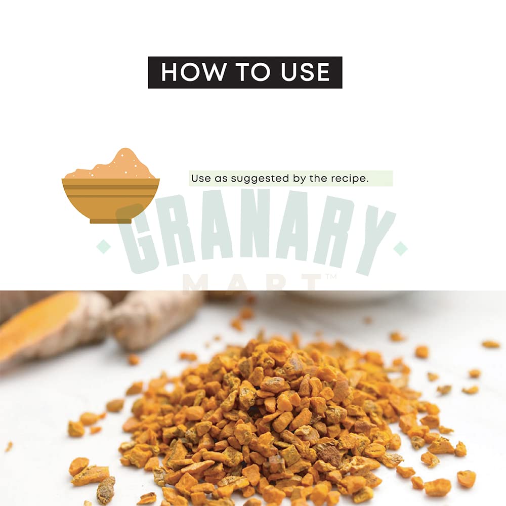 Natural Turmeric Minced by Granary Mart - Convenience of Use - Gourmet Spice - Curcumin Rich Properties - No Additives/Vegan & Gluten-Free
