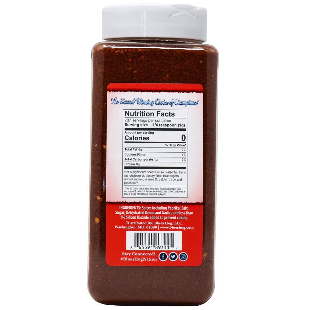 Blues Hog Original Dry Rub Seasoning, Southern Spice Blend, Gluten-Free, All-Natural, Made in the USA, 26oz