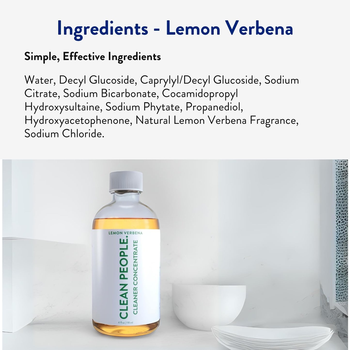 Clean People Cleaner Concentrate - All-Purpose Cleaner for Multi-Purpose Cleaning, Bathrooms, Floors, Concentrated, Recyclable Packaging (Lemon